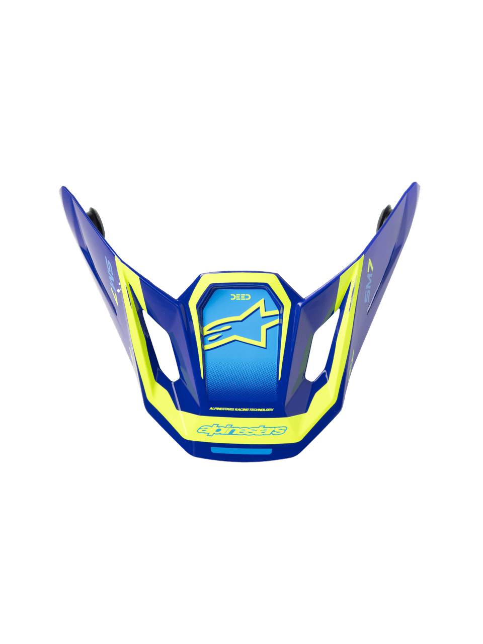 Alpinestars SM7 Deed Visor ECE06 Blue/Yellow Fluo Glossy