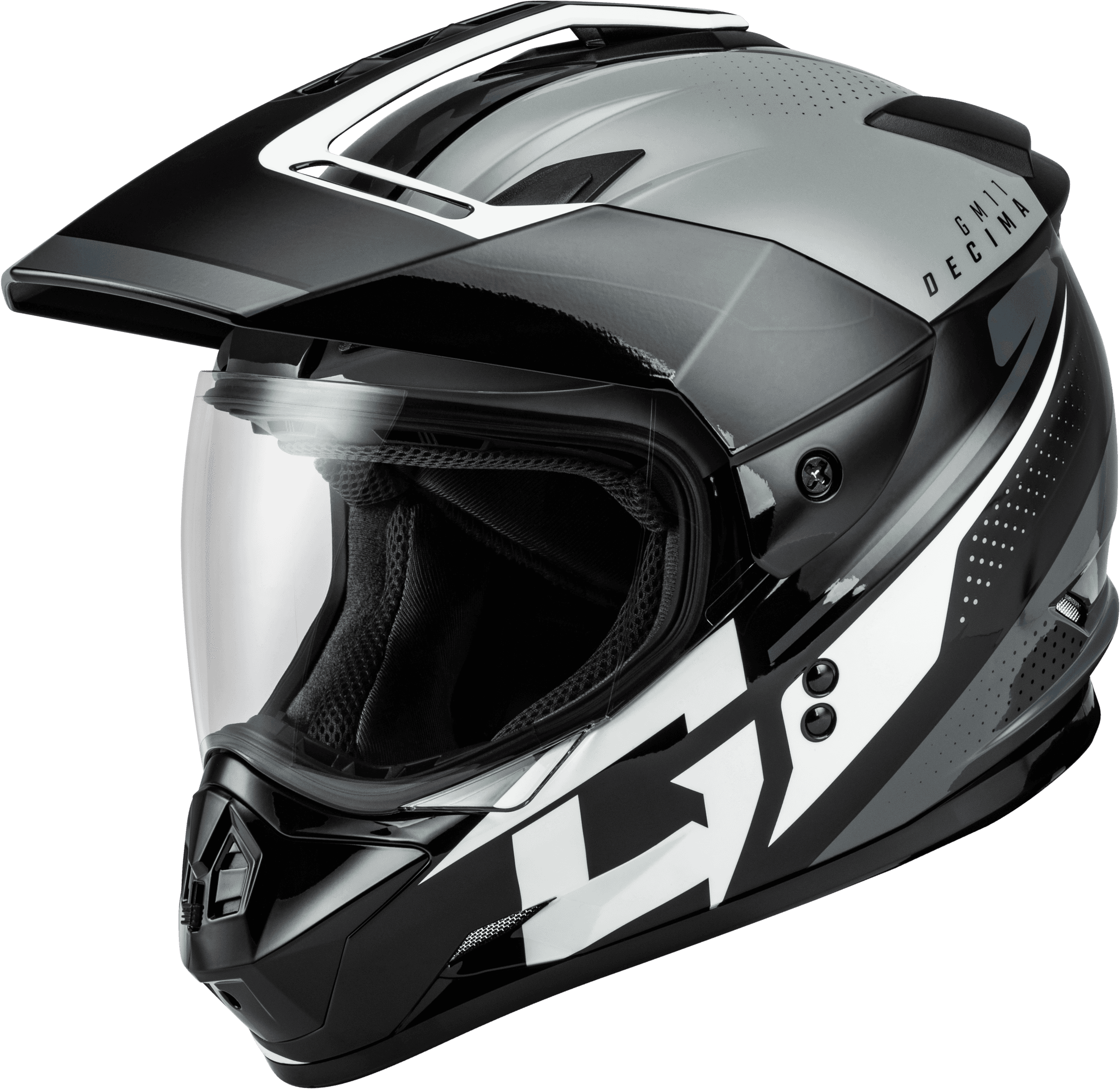 GM-11 DECIMA HELMET BLACK/GREY/WHITE XL