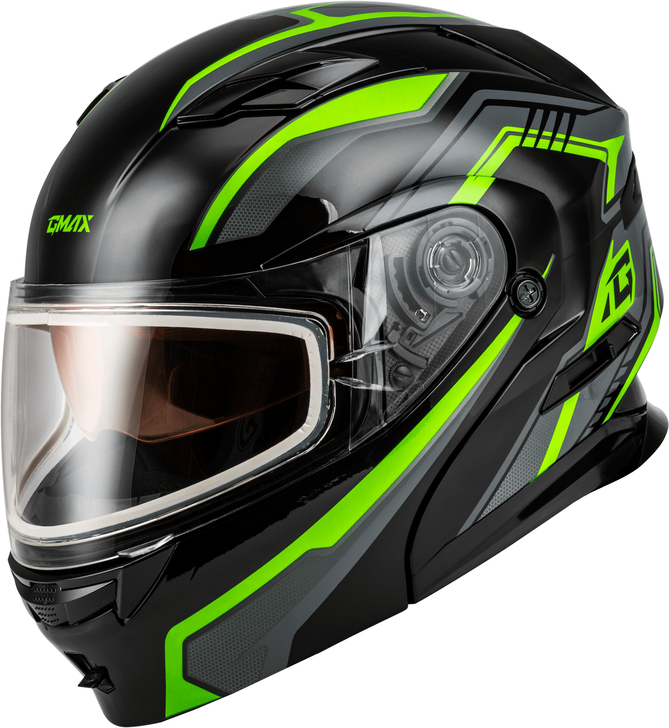 MD-01S TRANSISTOR SNOW HELMET BLACK/GREY/GREEN 2X