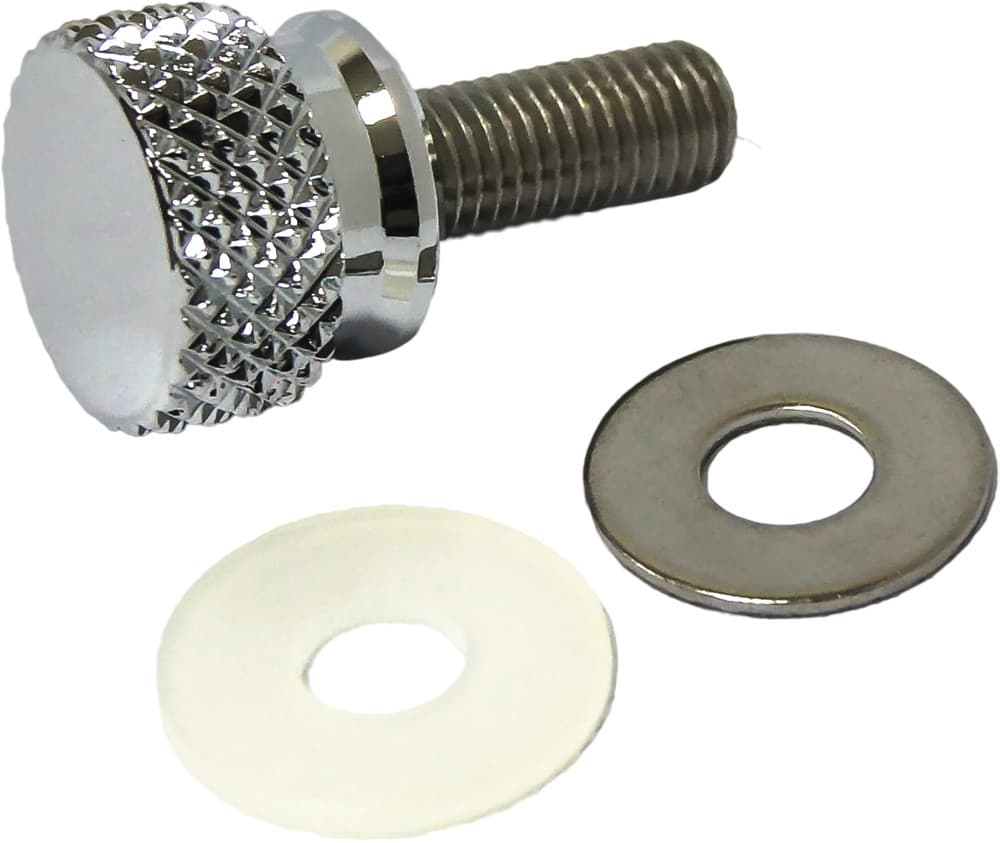 HardDrive Knurled Seat Knob 1/4-28 Stepped Chrome