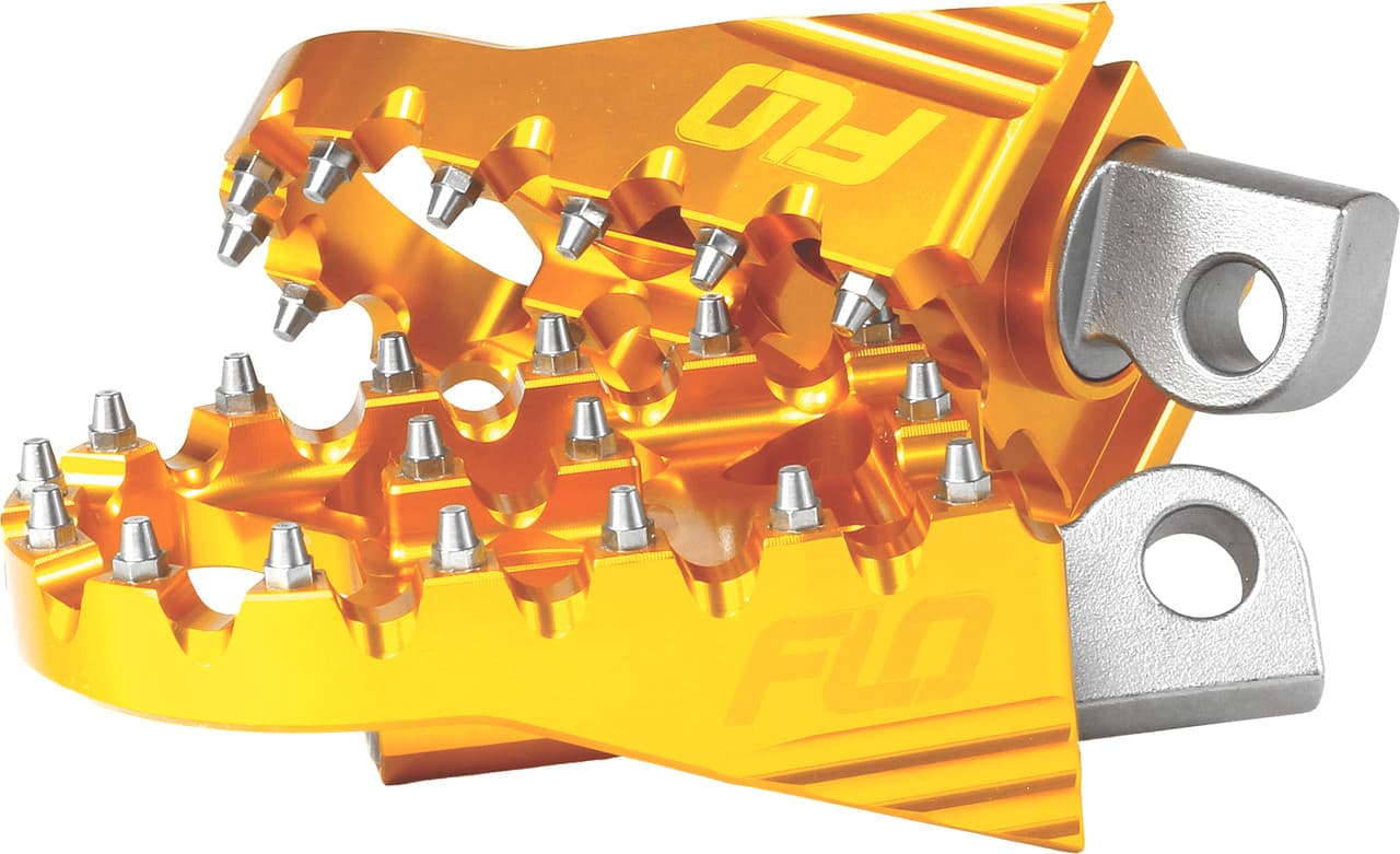 MOTO STYLE FOOTPEG SET GOLD 2"X3.125"