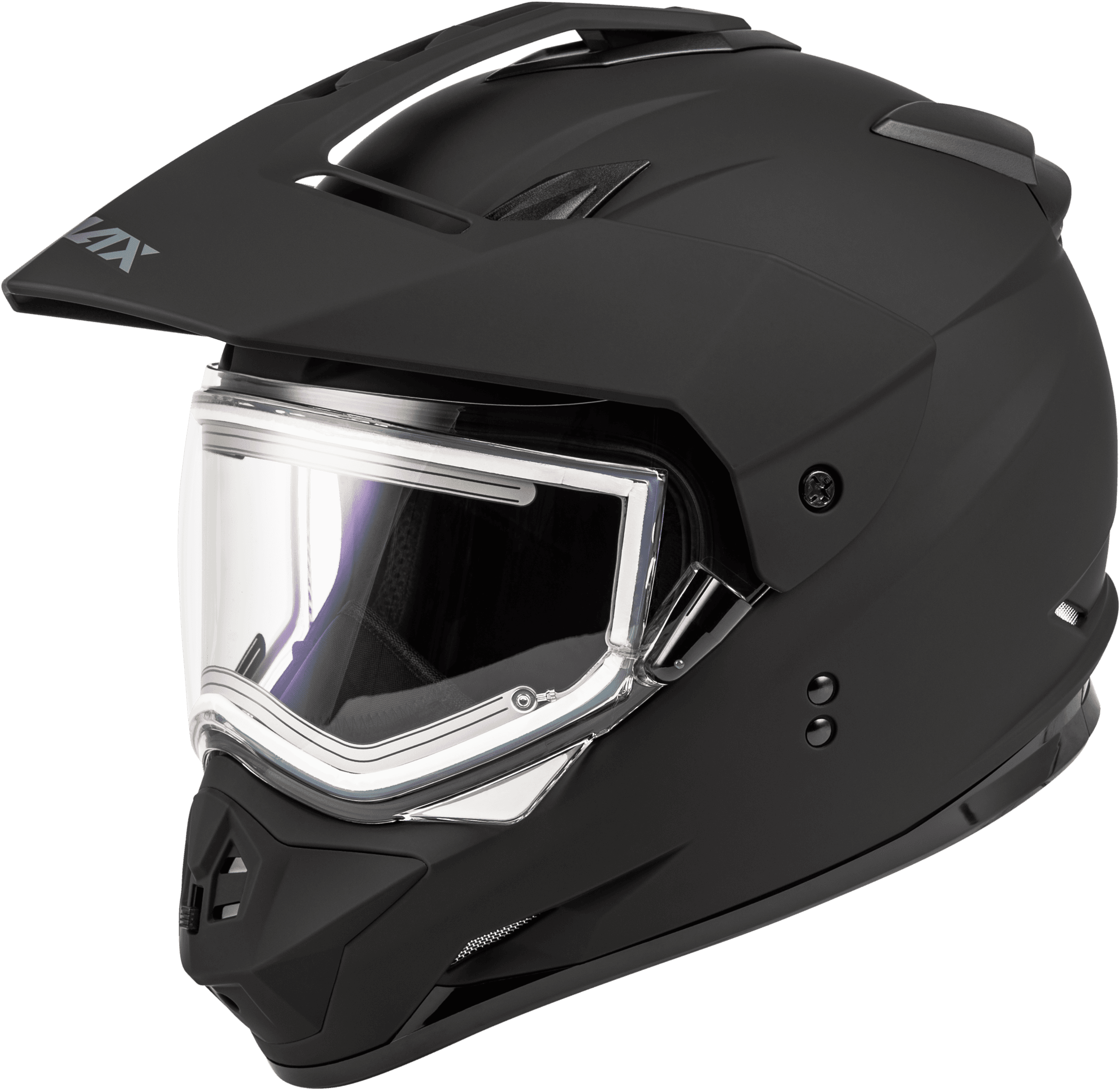 GM-11S SNOW HELMET W/ ELEC SHIELD MATTE BLACK XS