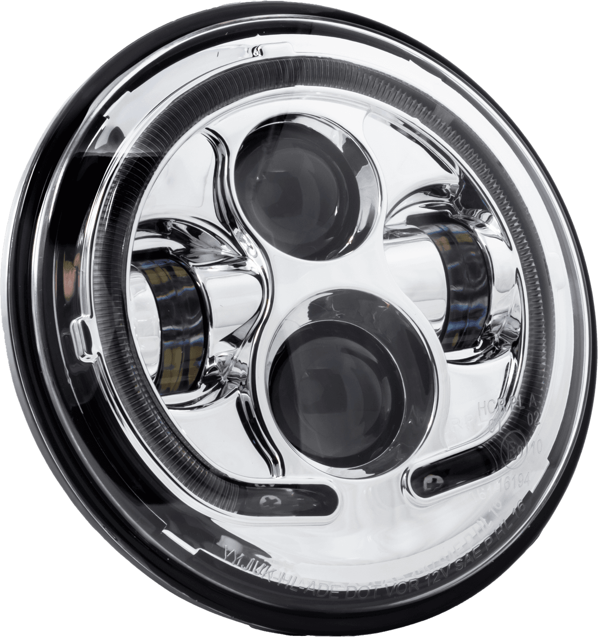 7" LED HEADLIGHT CHROME HALO INDIAN