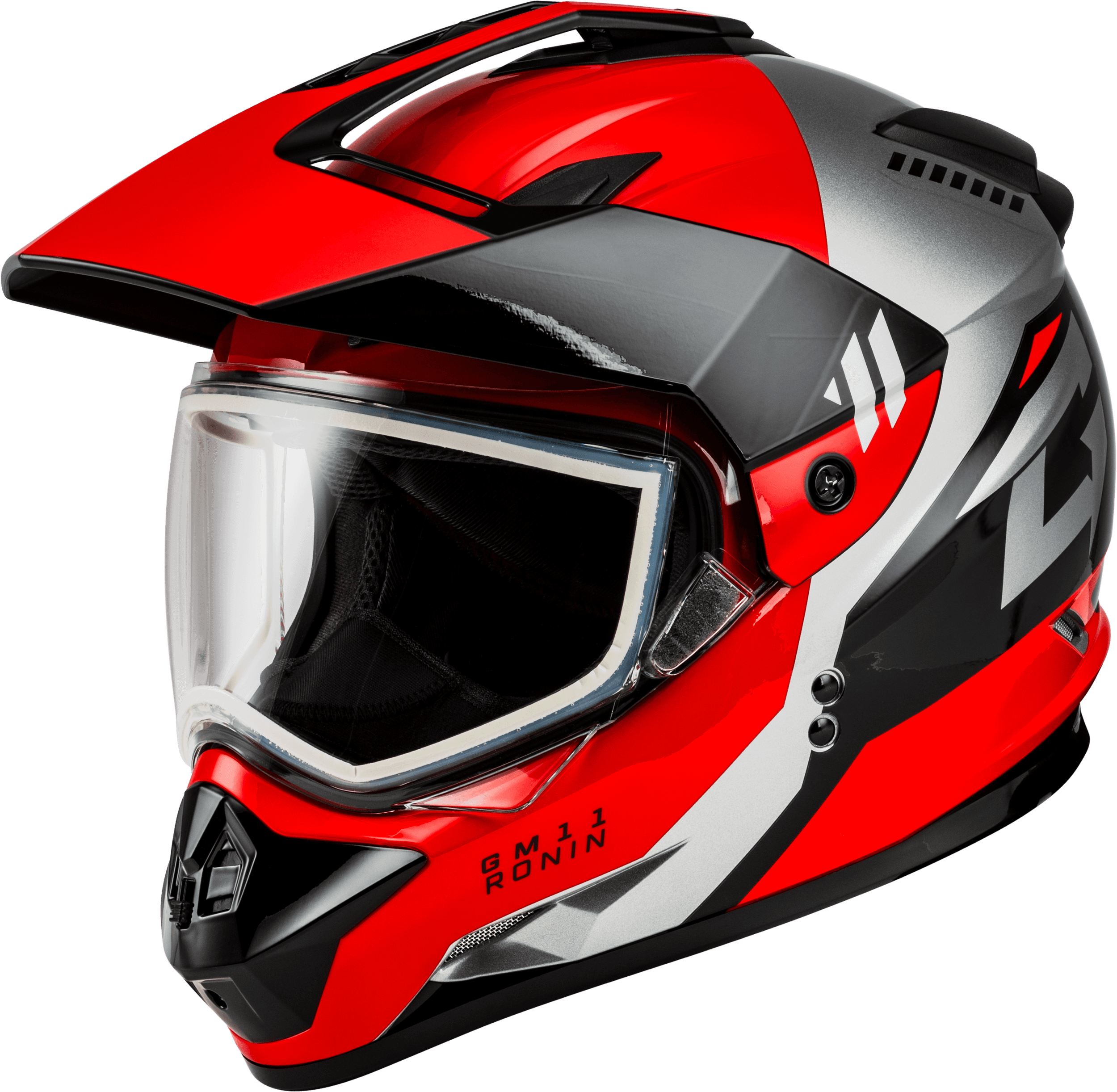 GM-11S RONIN SNOW HELMET BLACK/RED 2X