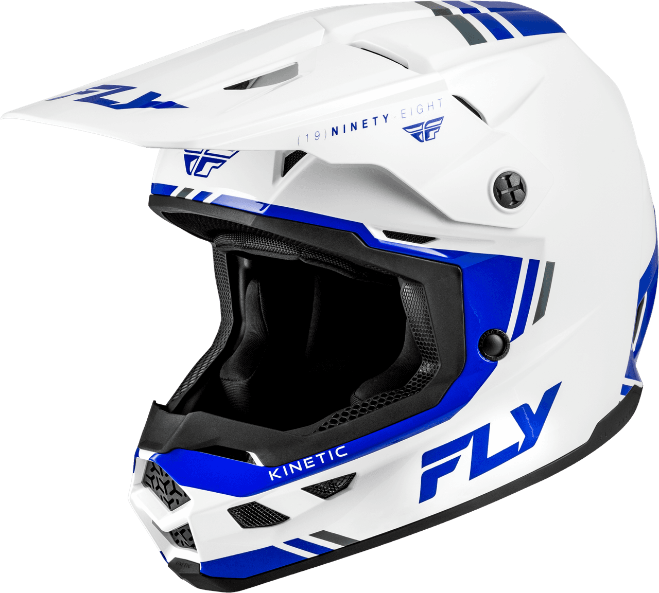 Fly Racing Kinetic Verdict Helmet White/Blue/Grey LG