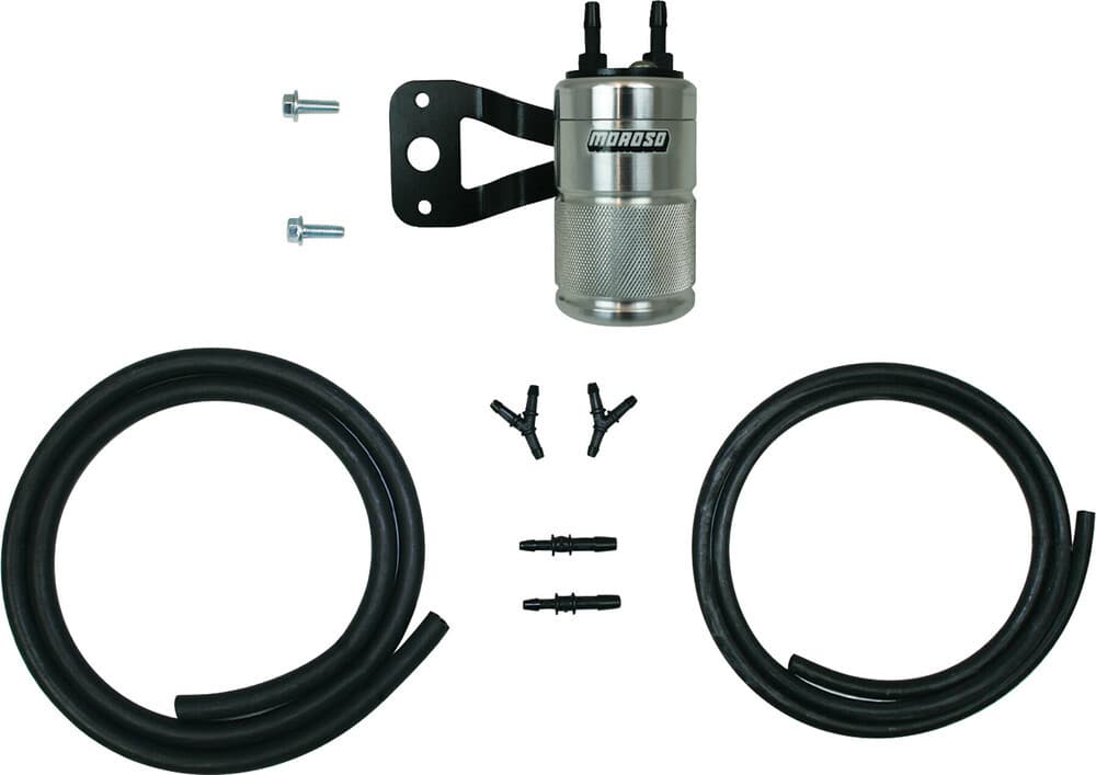 Moroso Air Oil Separator Twin Cam W/Stock Air Cleaner Polished