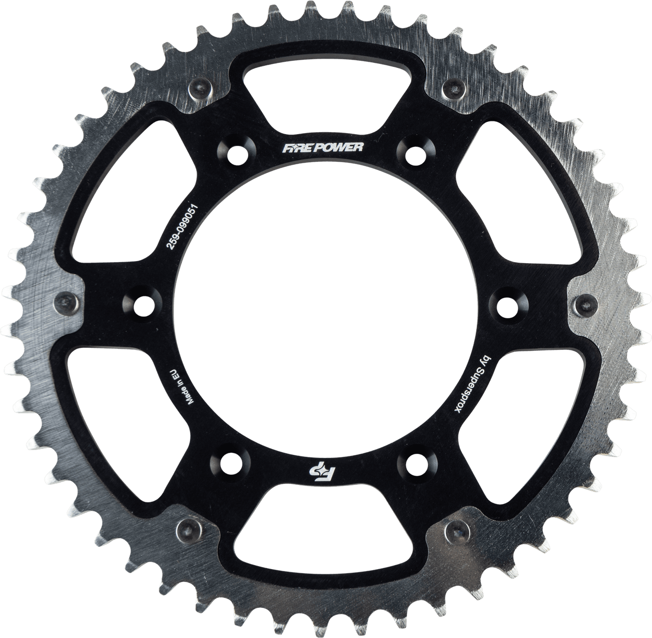 REAR SPROCKET HYBRID 51T BLK/SIL
