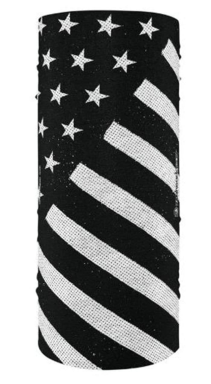 ZAN MOTLEY TUBE POLYESTER BLACK & WHITE FLAG