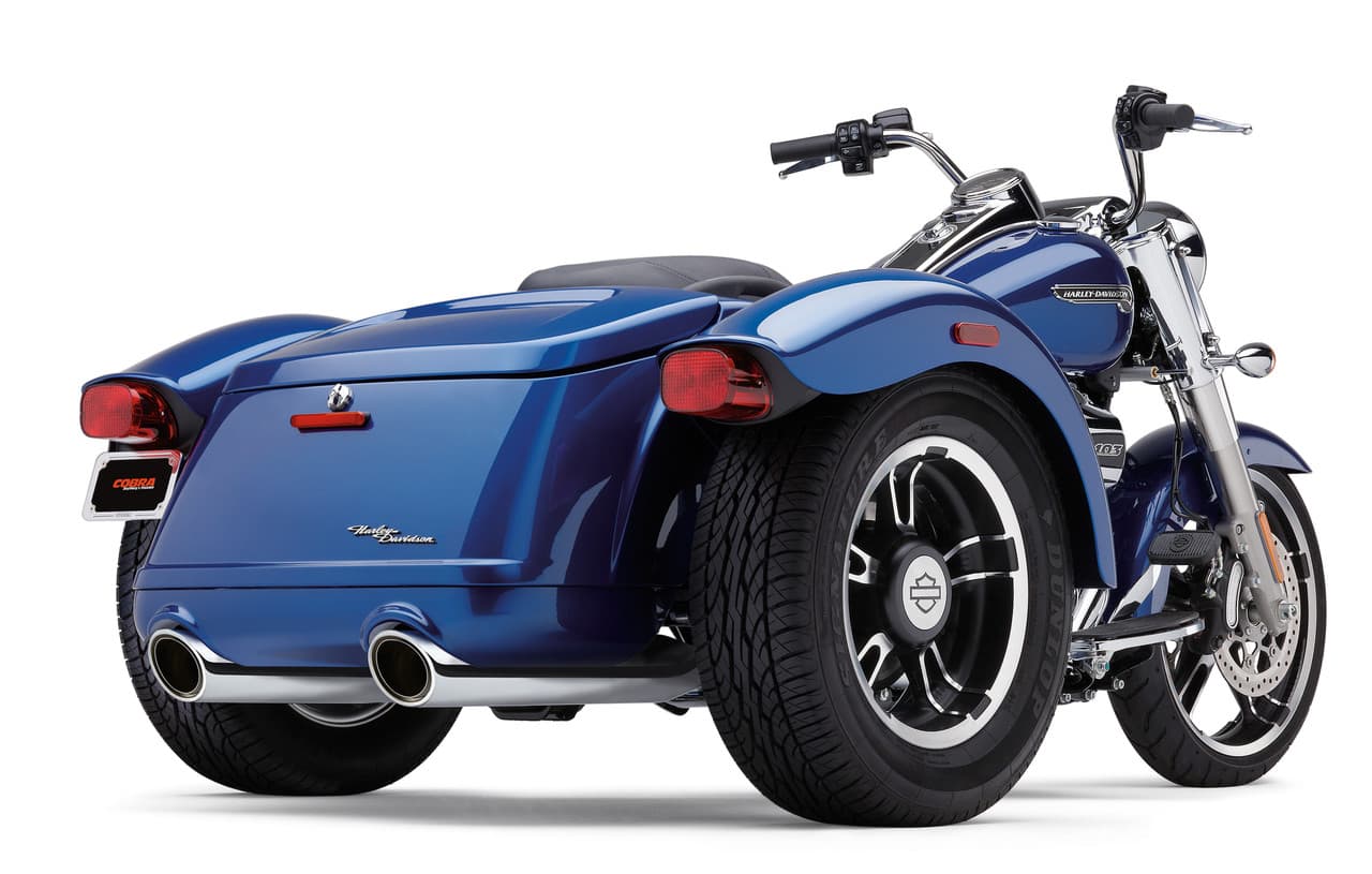 Cobra 909-TWINS 4" Slip-Ons Chrome Freewheeler 15-25