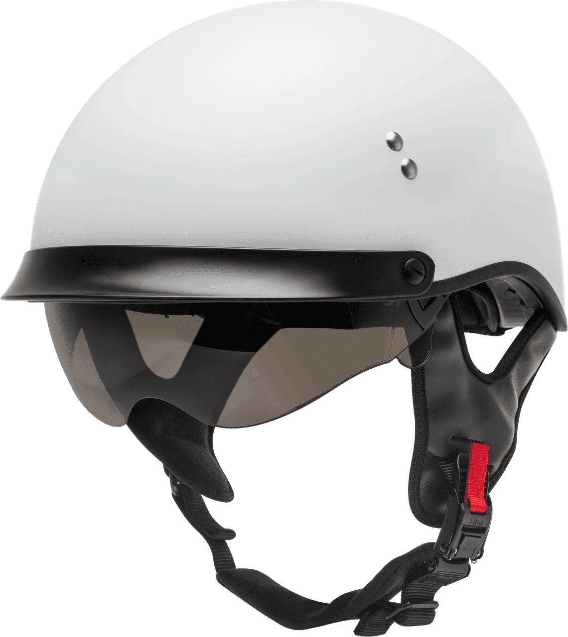 Gmax HH-65 Half Helmet Full Dressed Matte White MD