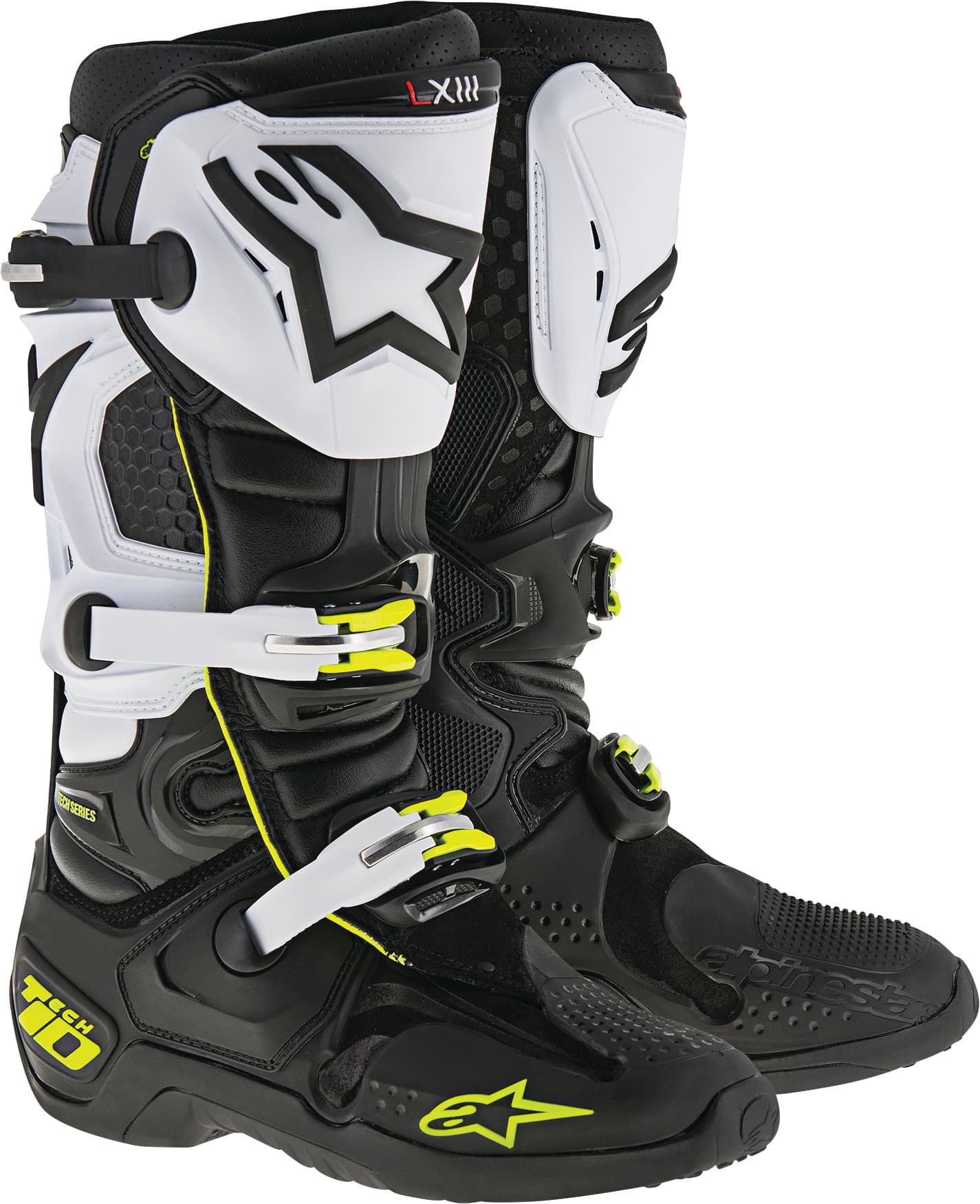 TECH 10 BOOTS BLACK/WHITE SZ 10