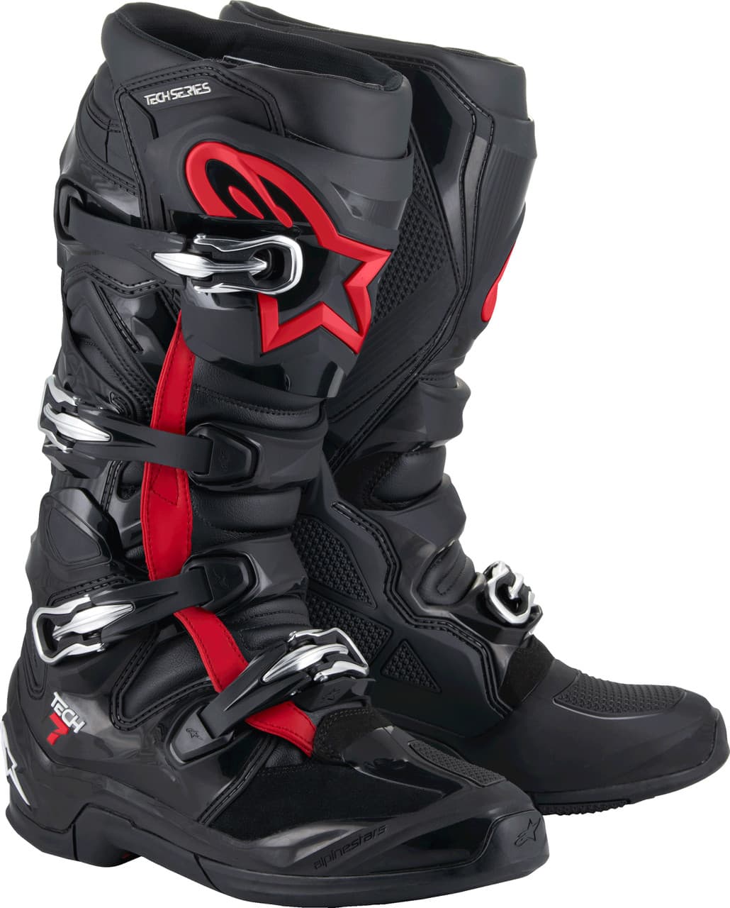 Alpinestars Tech 7 Boots Black/Red Fluo 7
