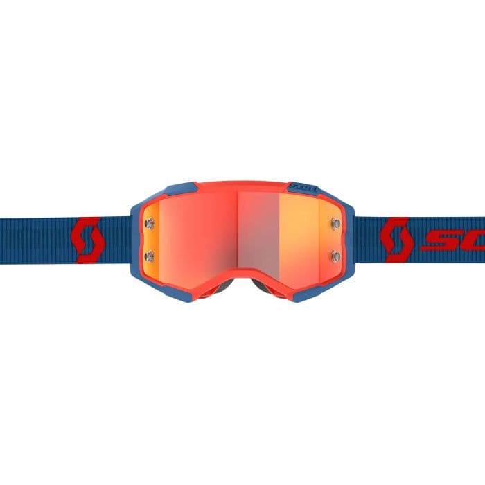 SCOTT FURY DARK BLUE/NEON RED ORANGE CHROME WORKS