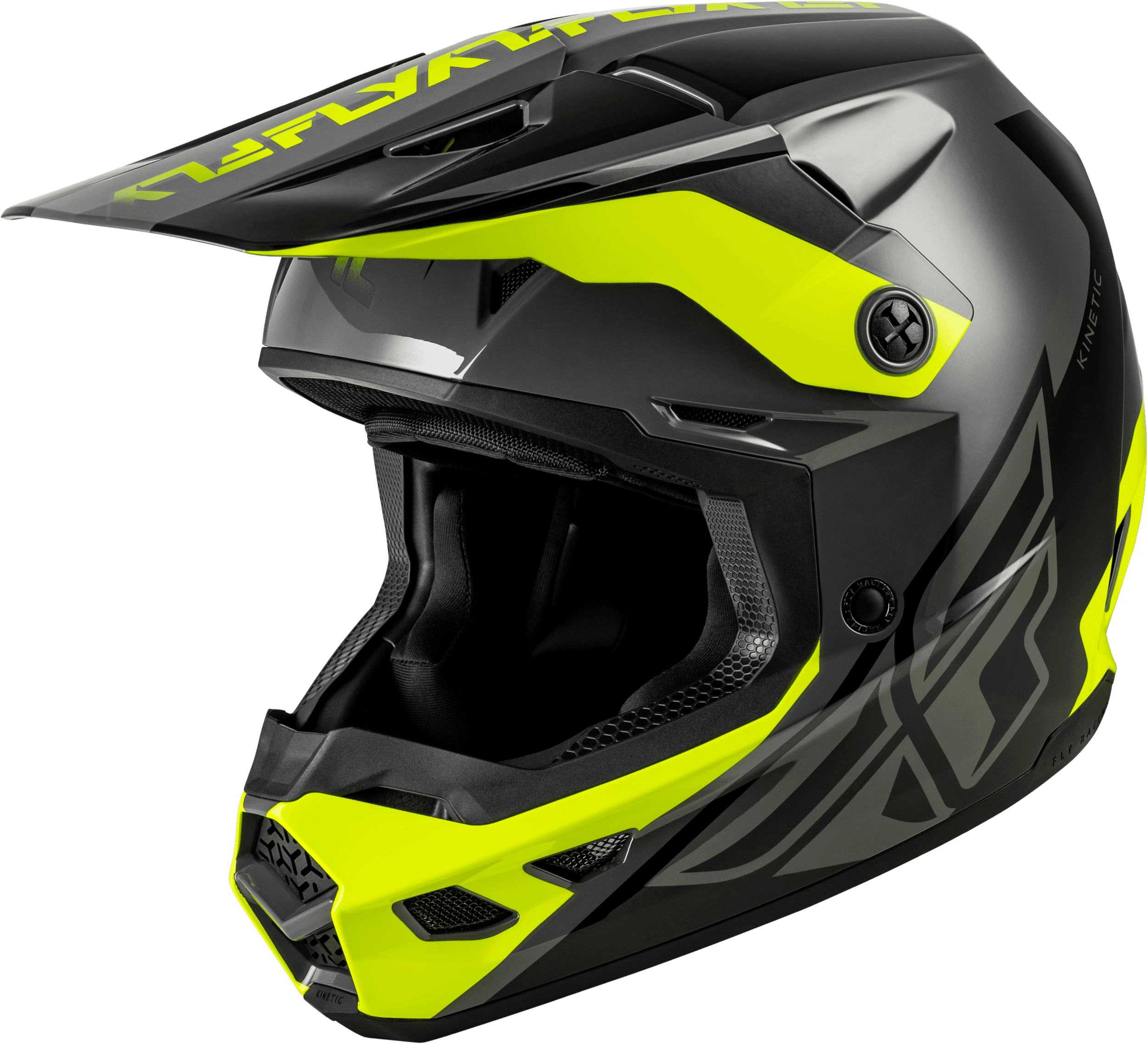 KINETIC CREST HELMET GREY/BLACK/HI-VIS XL