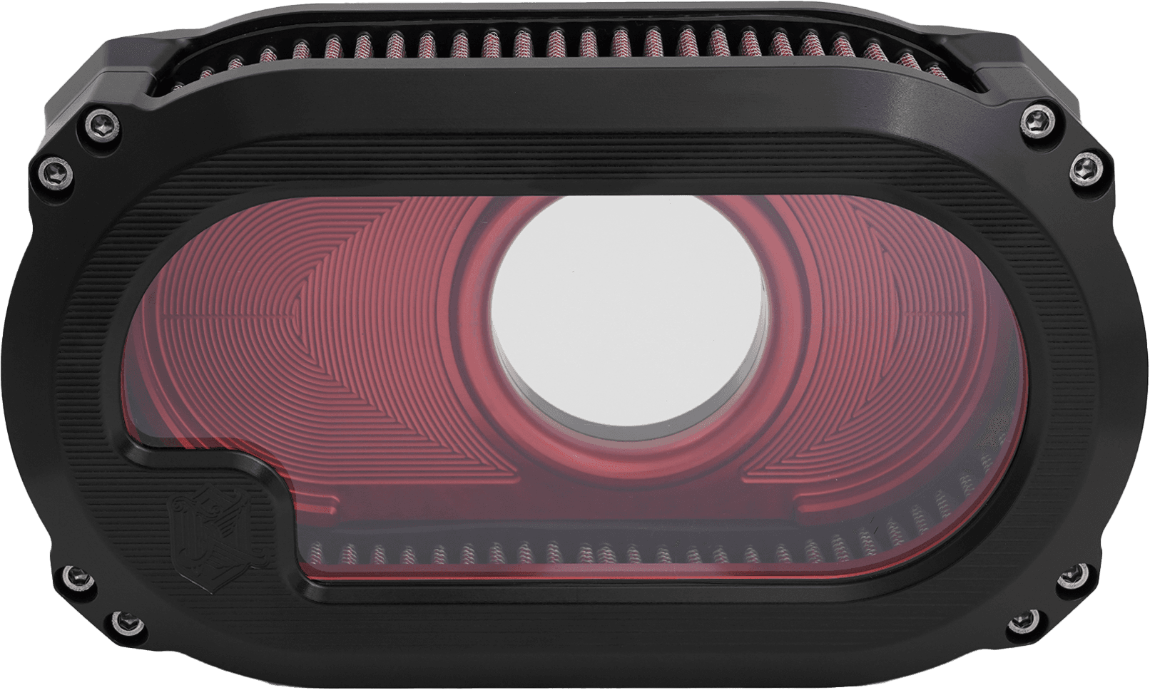 Kens Factory Nl M8 Air Cleaner W/Glass Black W/Red