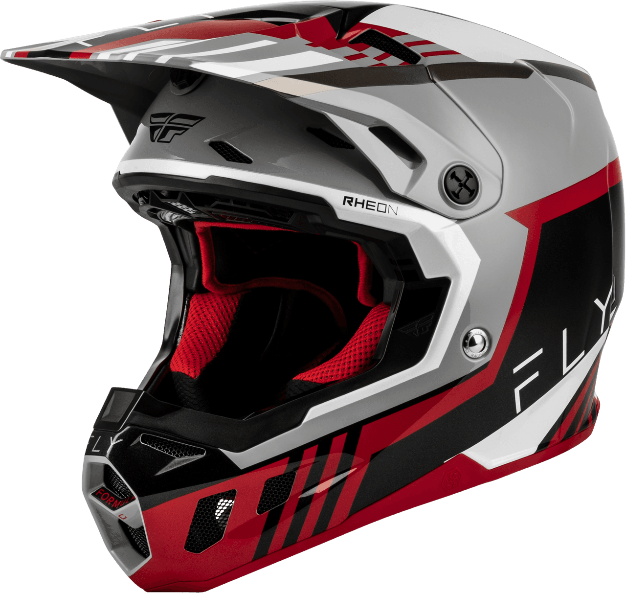 Fly Racing Youth Formula Cc Strike Helmet Grey/Red/Black/White YL