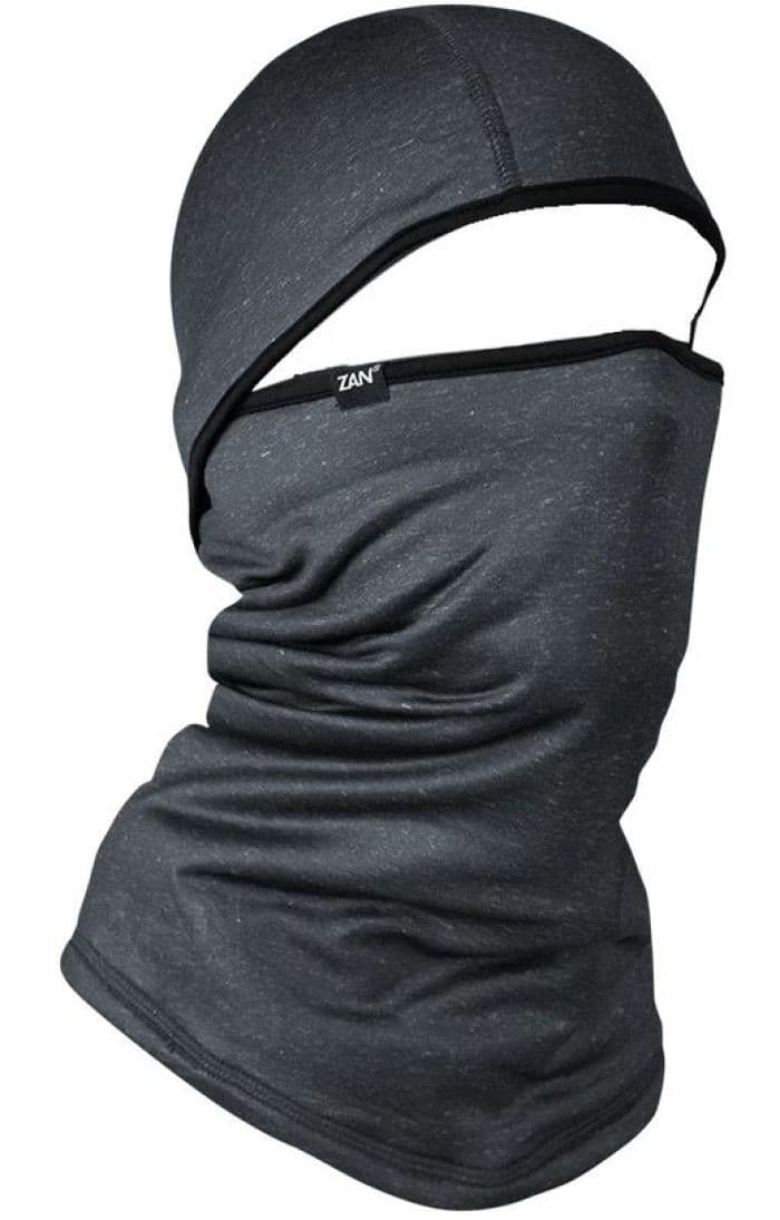 ZAN CONVERTIBLE BALACLAVA SPORTFLEX UPF50+ FLEECE CHARCOAL