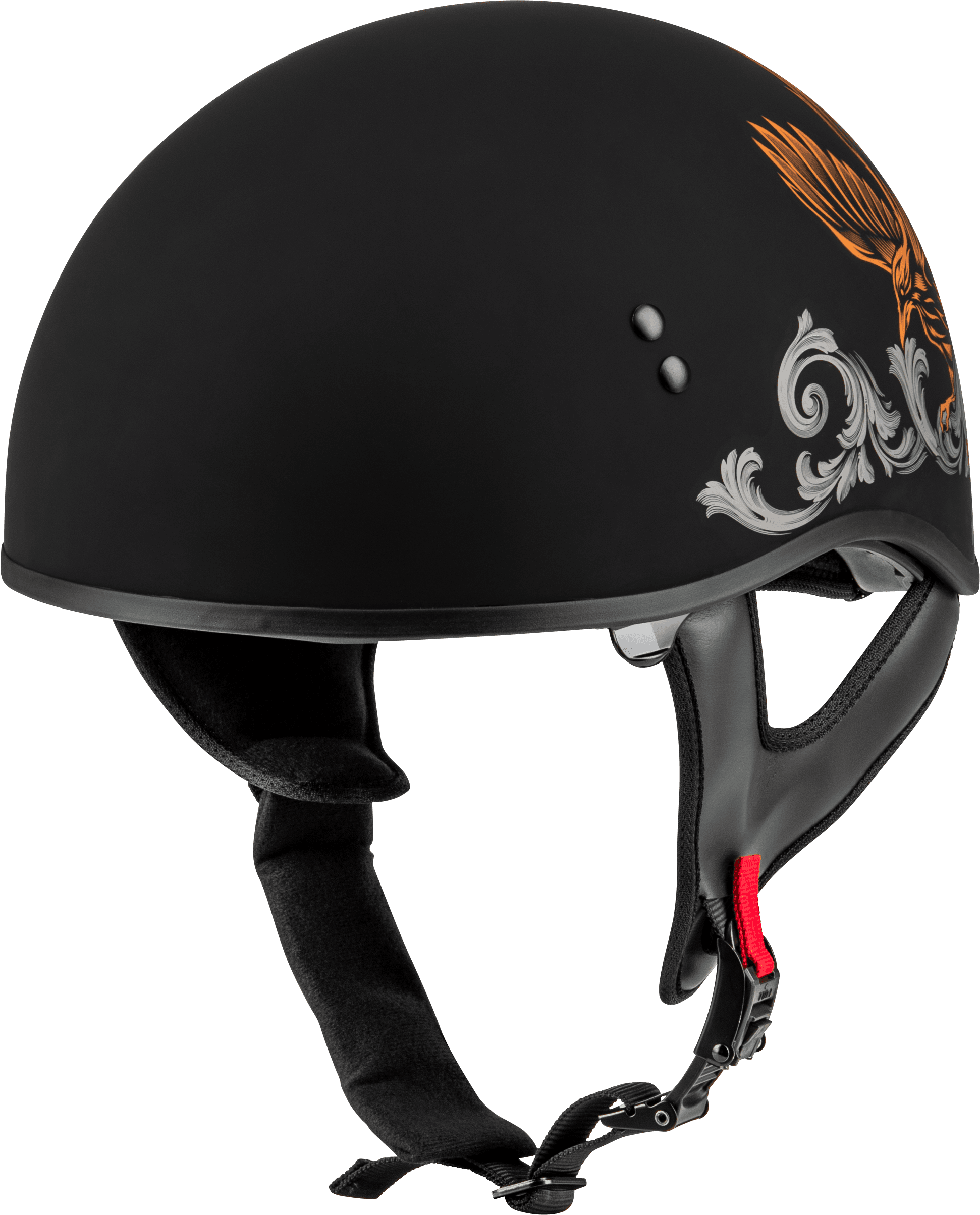 HH-65 CORVUS HELMET MATTE BLACK/SILVER/ORANGE XL