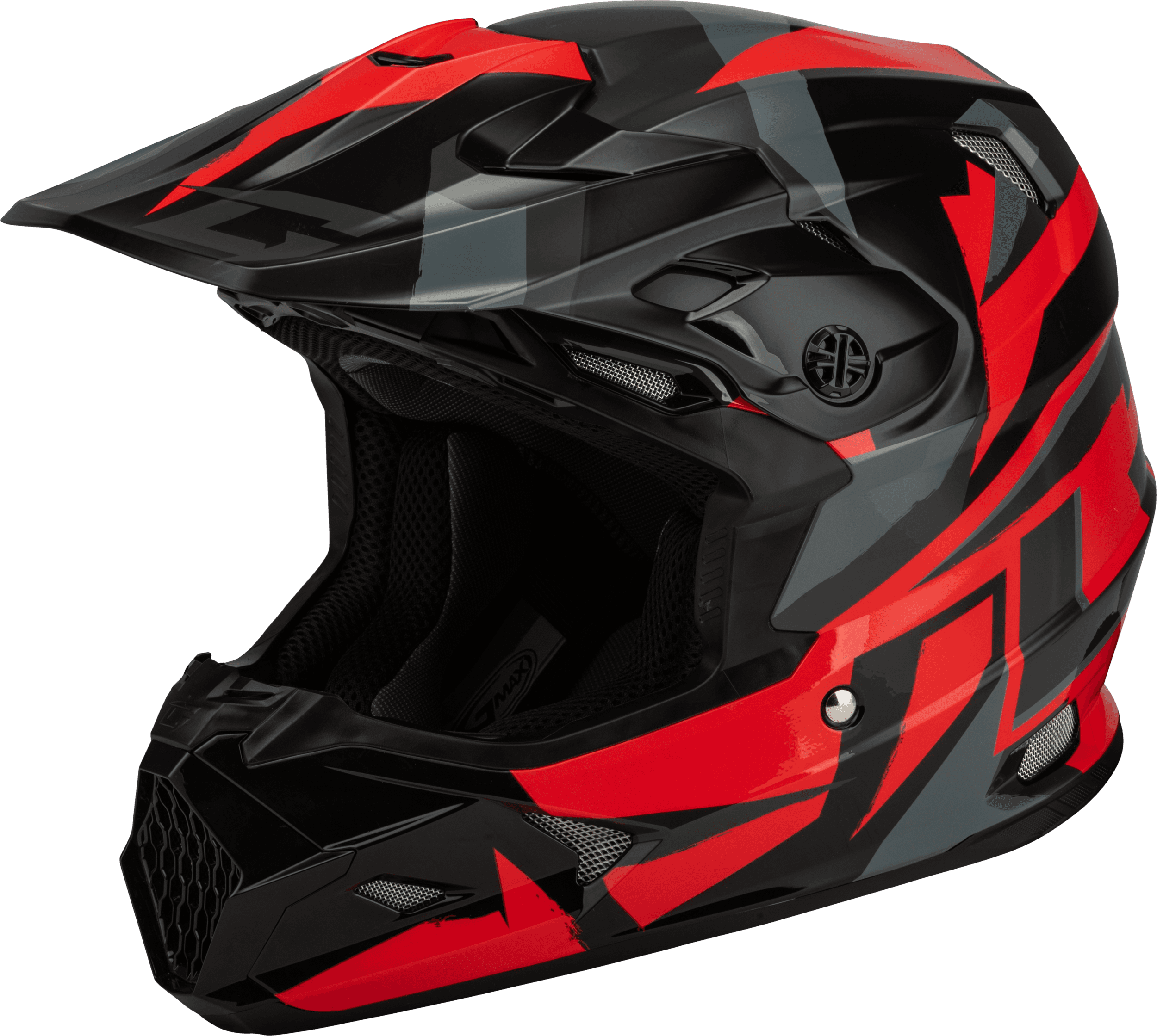 MX-96 SPLINTER HELMET BLACK/RED 2X