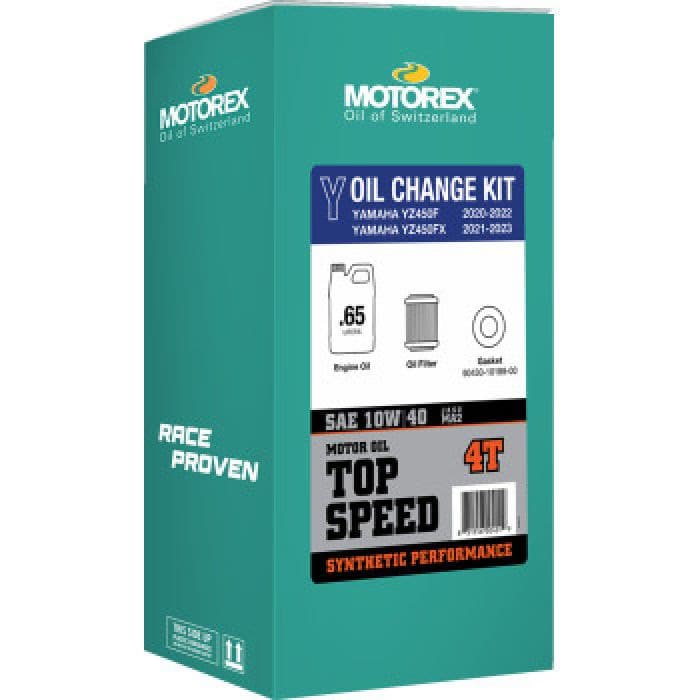 MOTOREX OIL CHANGE KIT TOP SPEED 10W-40 YAMAHA YZ450F