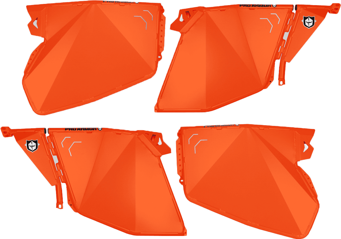 Pro Armor Traditional Half Doors Orange Rust Metallic Polaris