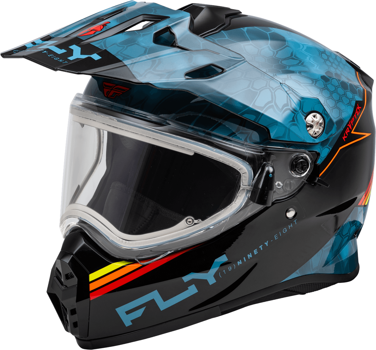 Fly Racing Trekker Cw Conceal Helmet Electric Shield Slate/Black/Red LG