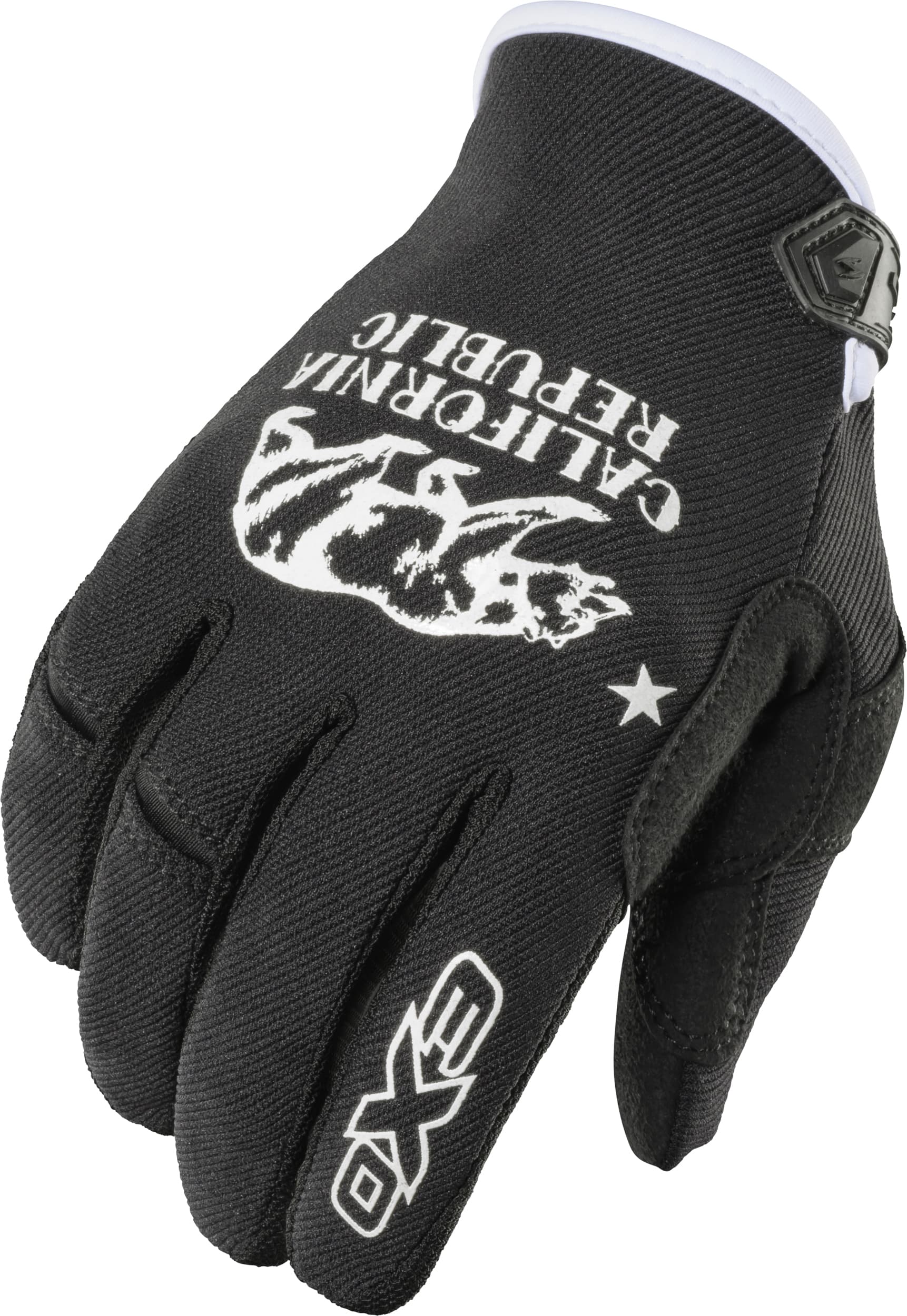MOTO-FLEX GLOVES GOLDEN STATE BLACK/WHITE MD
