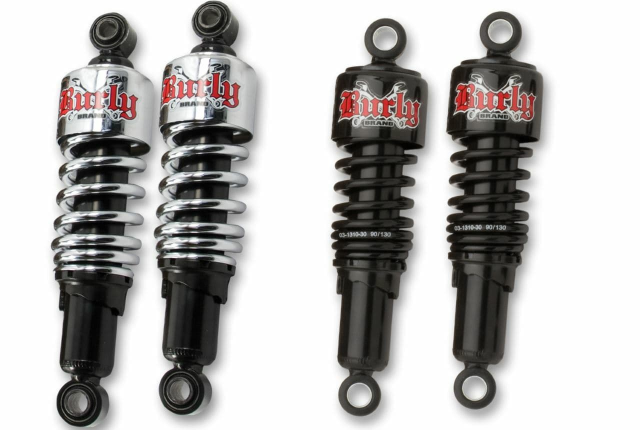 Burly Brand Slammer Shocks 10.5" Chrome Flt 97-22