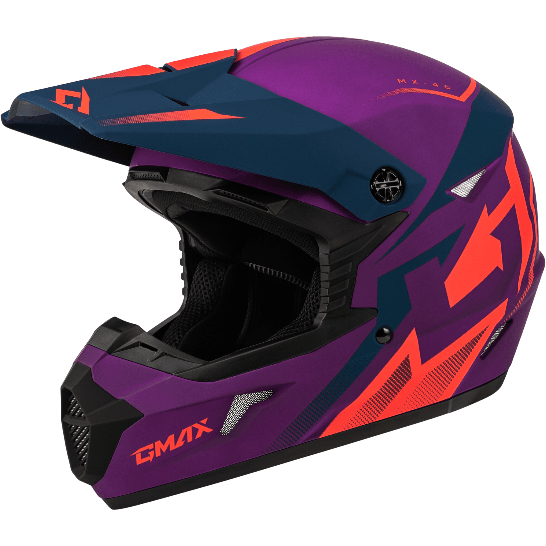 MX-46 COMPOUND HELMET MATTE PURPLE/CORAL/BLUE XS