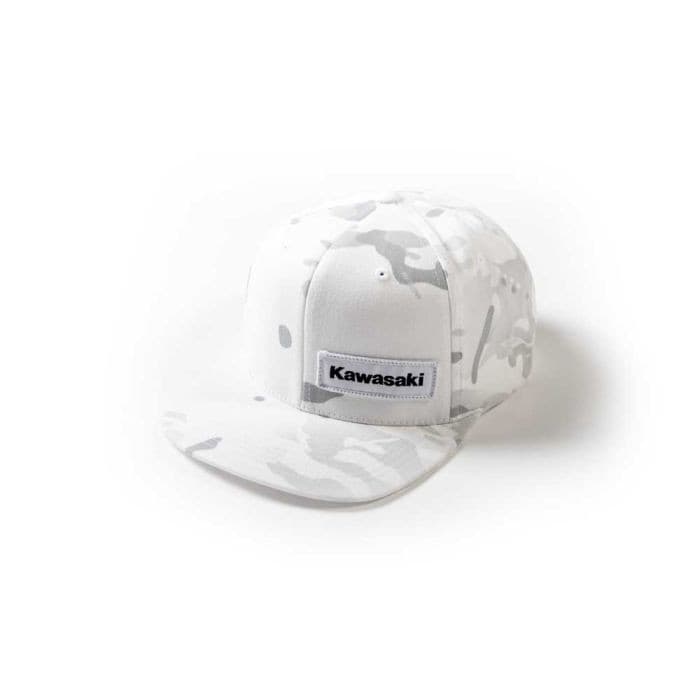 FACTORY EFFEX KAWASAKI CAMO SNAPBACK HAT / WHITE