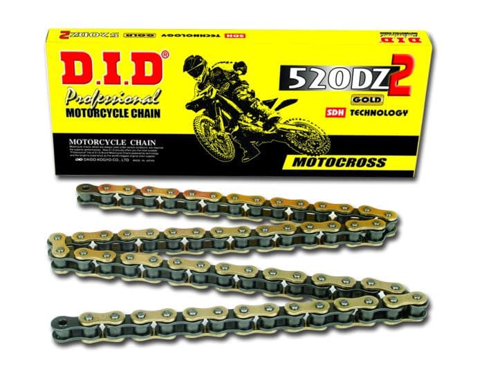 D.I.D NON-SEALED CHAIN 520DZ2 GOLD & BLACK 116RB