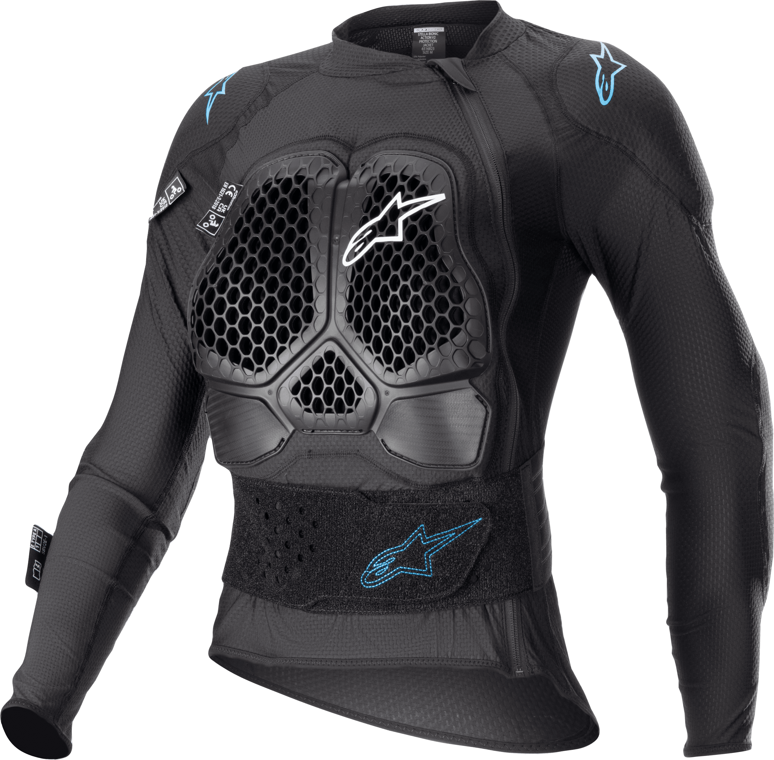 STELLA BIONIC ACTION V2 PROTECTION JACKET BLK/CYAN SM