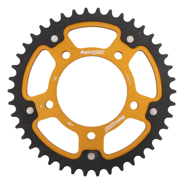 REAR STEALTH SPROCKET ALU/STL 42T-530 GLD KAW