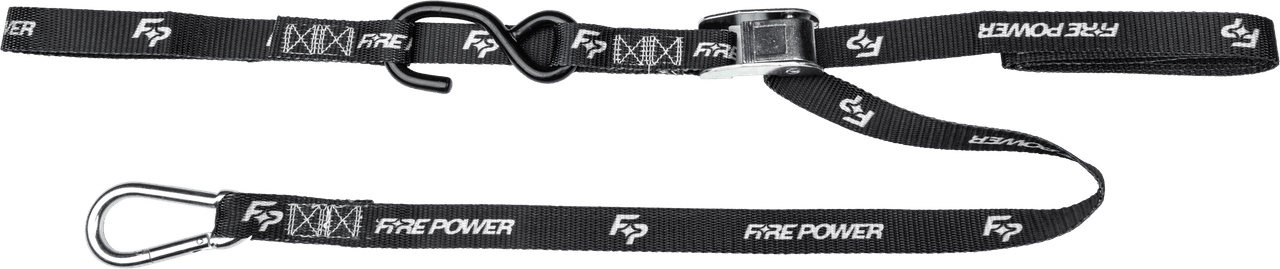 Fire Power 1" Tie-Down Soft-Tie Black 2/Pack