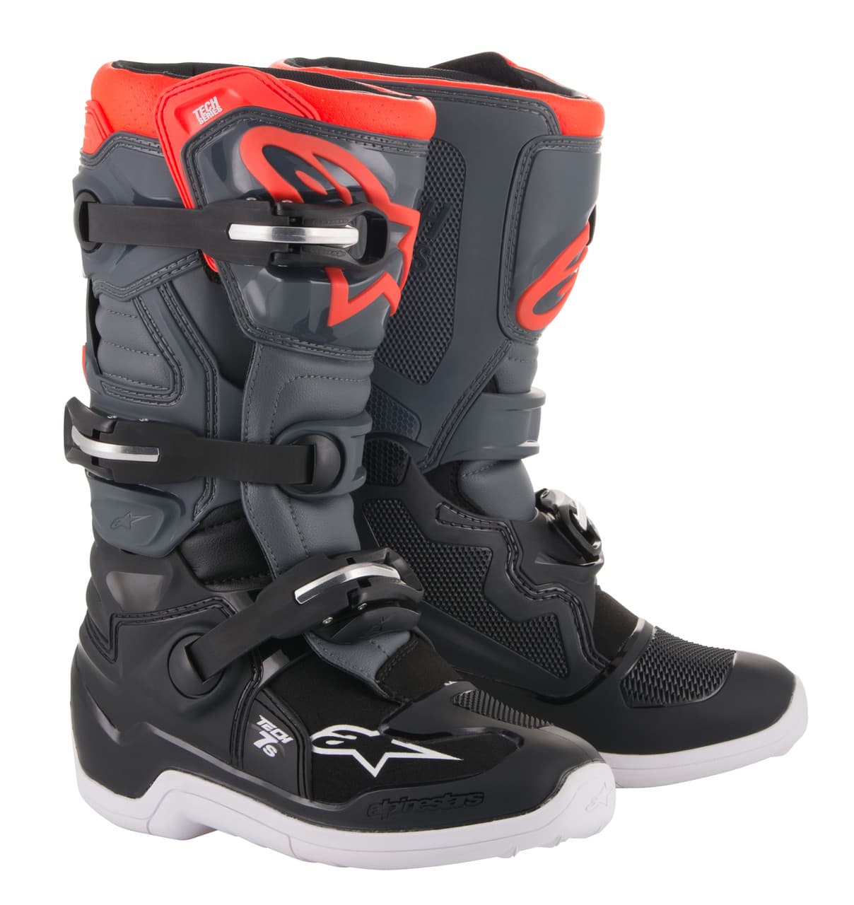 Alpinestars Youth Tech 7S Boots Grey/Red Size 06
