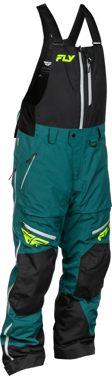 Fly Racing Incline Bib Teal/Black LG Tall