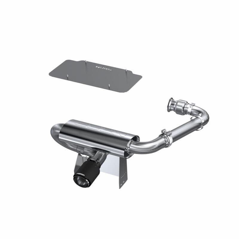 SINGLE SLIP-ON TURBO BACK CENTER EXIT W/ PERF MUFF CF