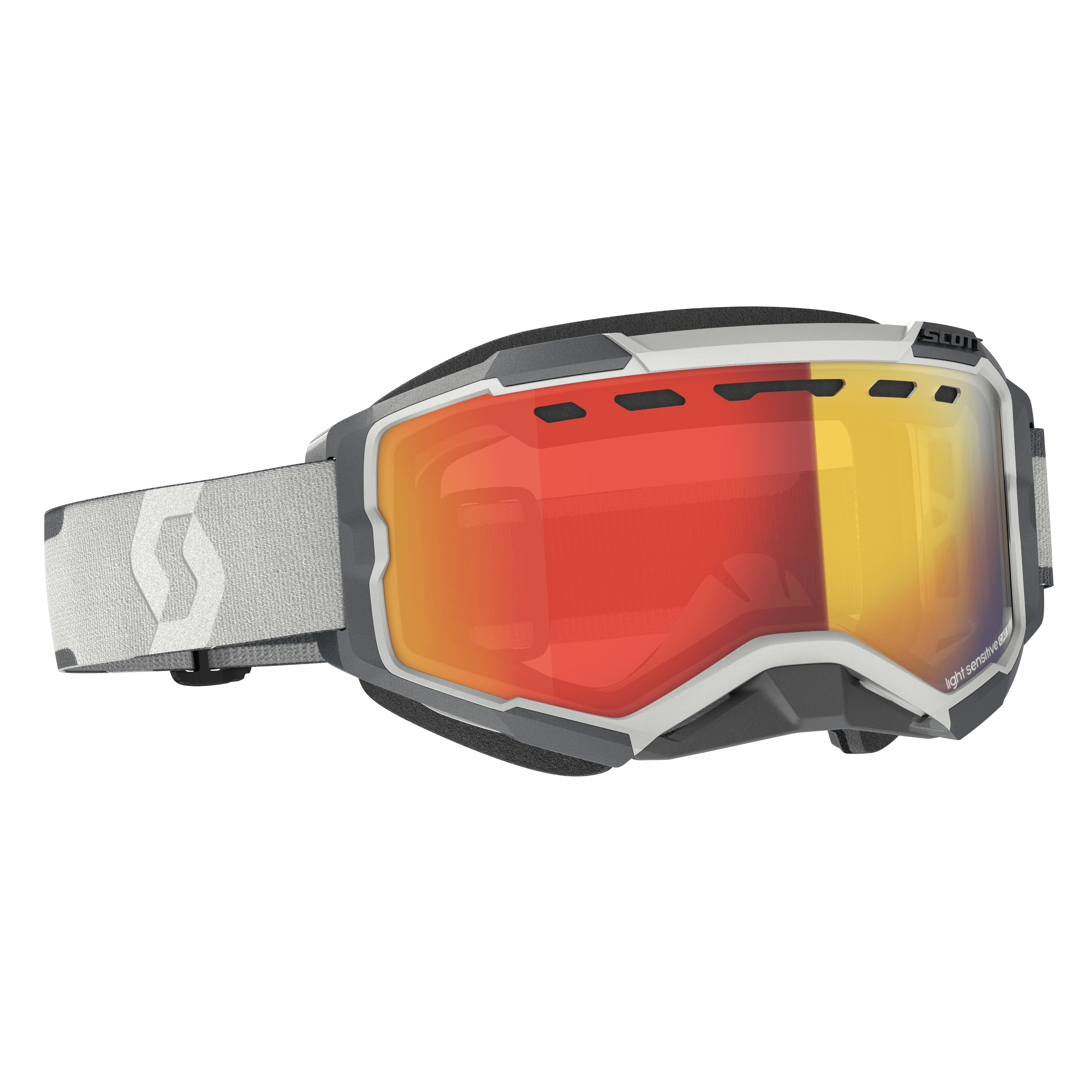 FURY SNOWCROSS GOGGLE GREY LS RED CHROME LENS