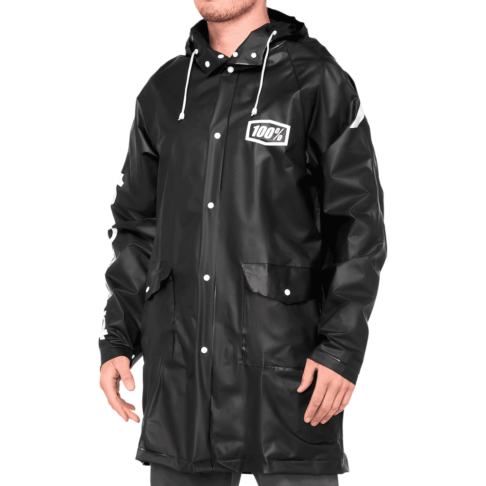 100-PERCENT Torrent Rain Jacket Black MD