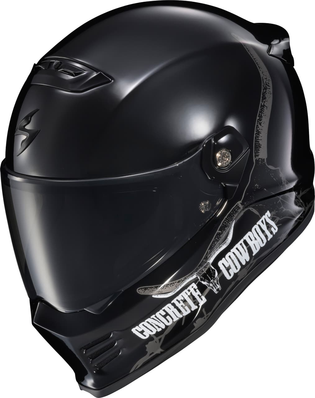 Scorpion Exo Covert Fx Full Face Helmet Concrete Cowboys Gloss Black SM