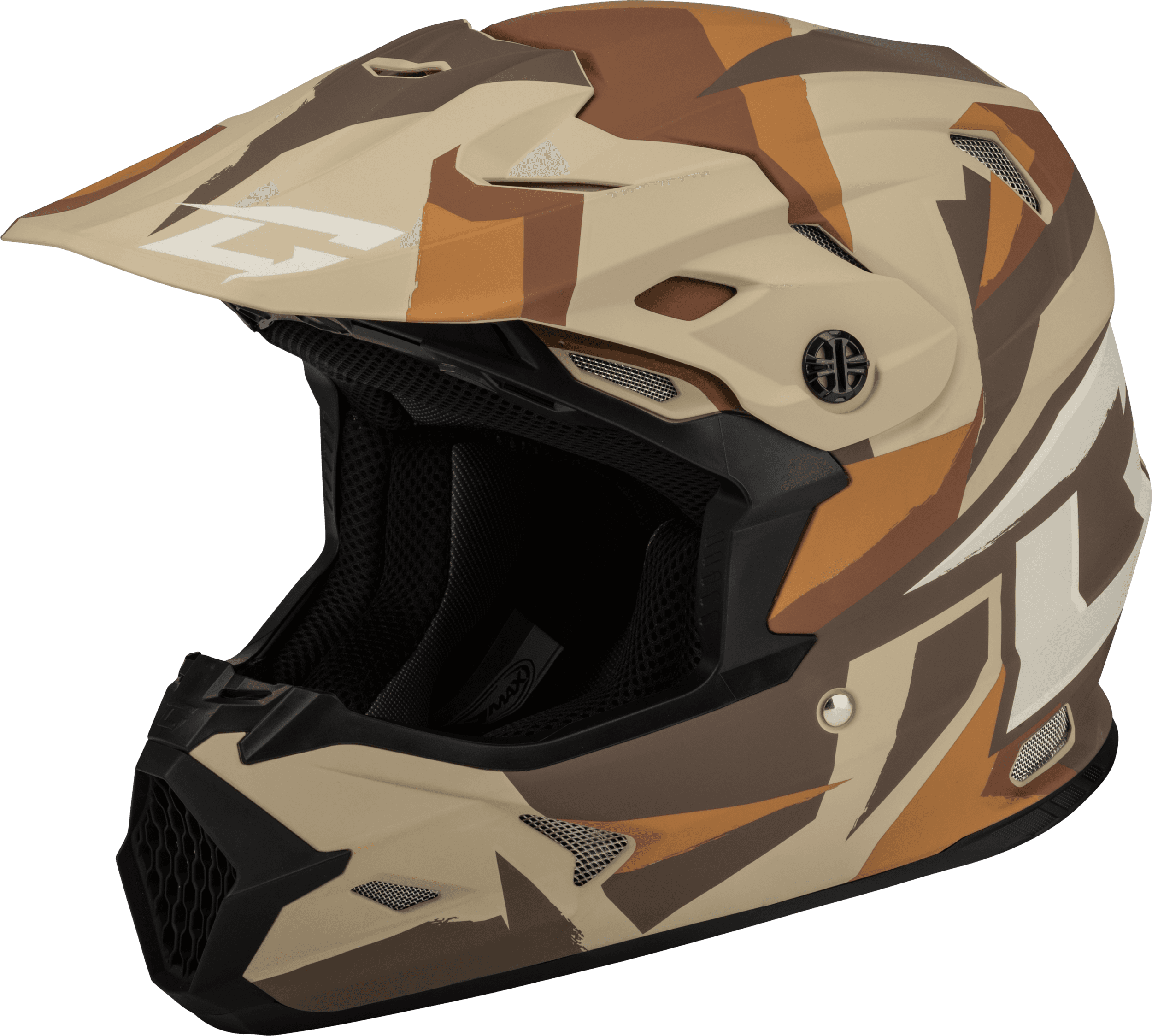 MX-96 SPLINTER HELMET MATTE BROWN/TAN/WHITE SM