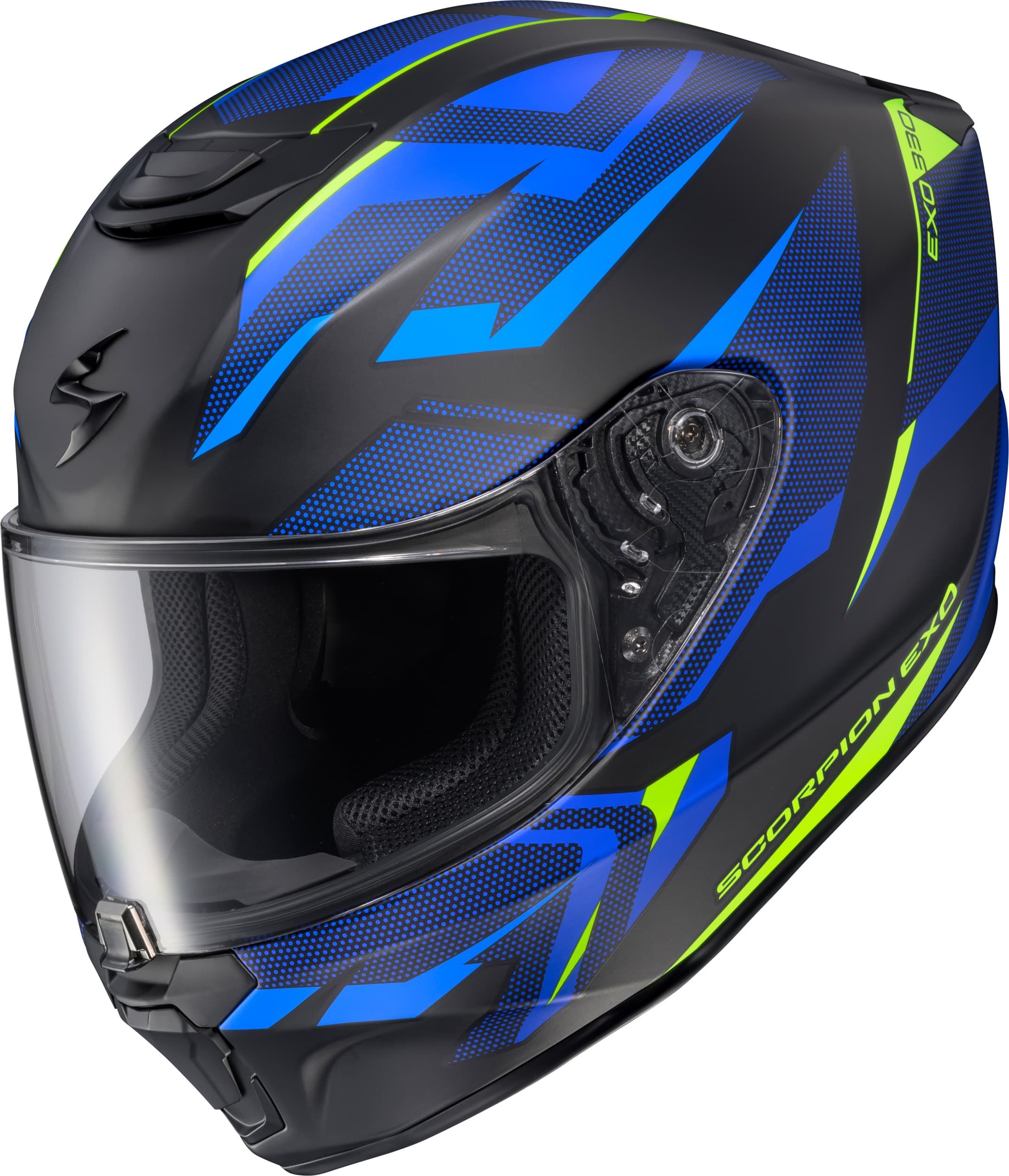EXO-R330 FULL FACE HELMET SAGA BLACK/BLUE/HI-VIS SM