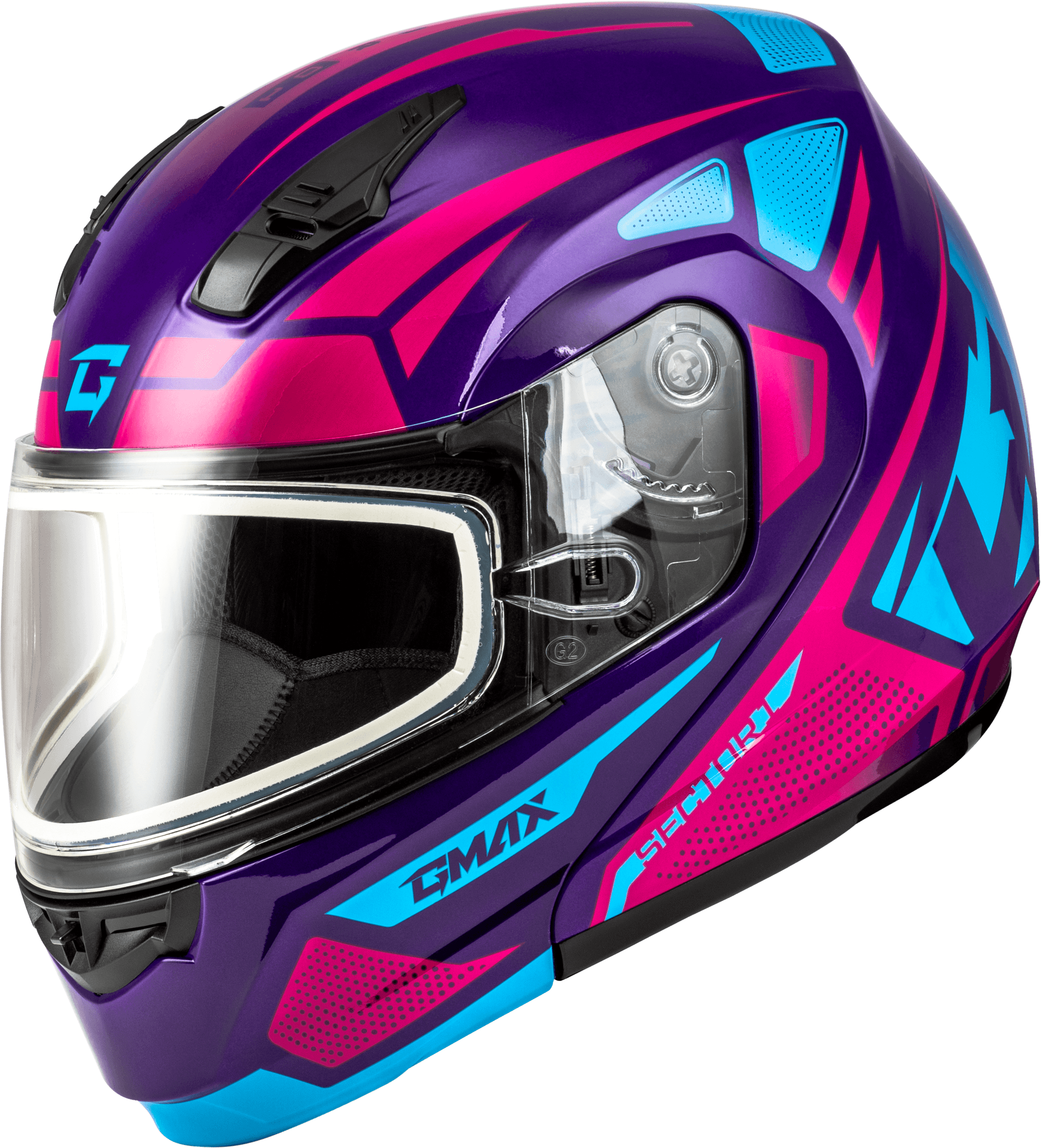 MD-04S SECTOR SNOW HELMET VIOLET/PINK LG