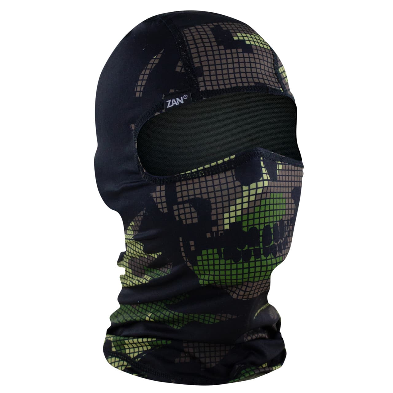 Zan Polyester Balaclava Digi Woodland Camo Skull