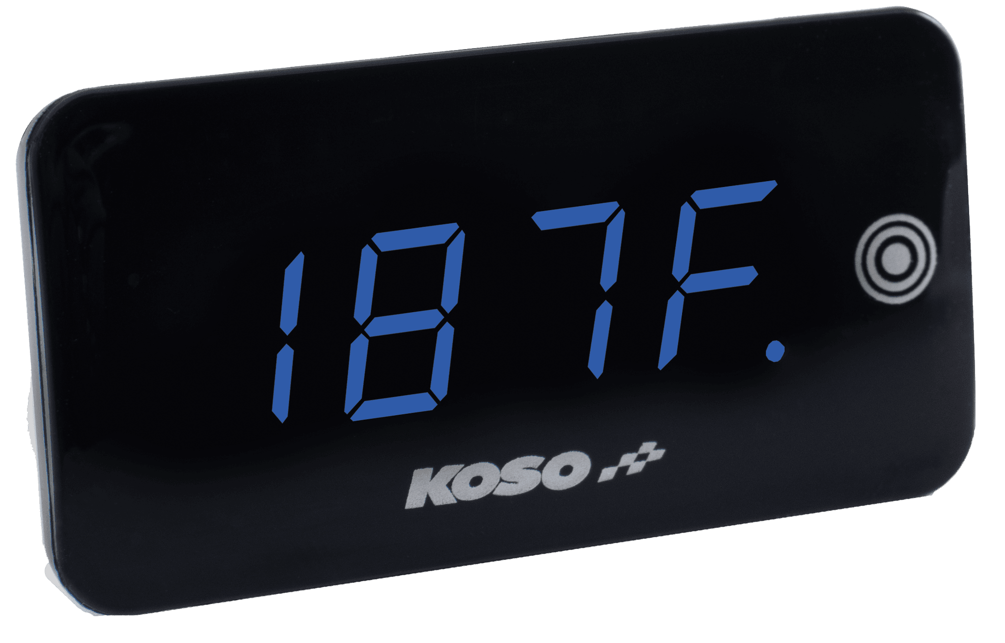 Koso Super Slim Touch Screen Volt & Temp Gauge Blue Display