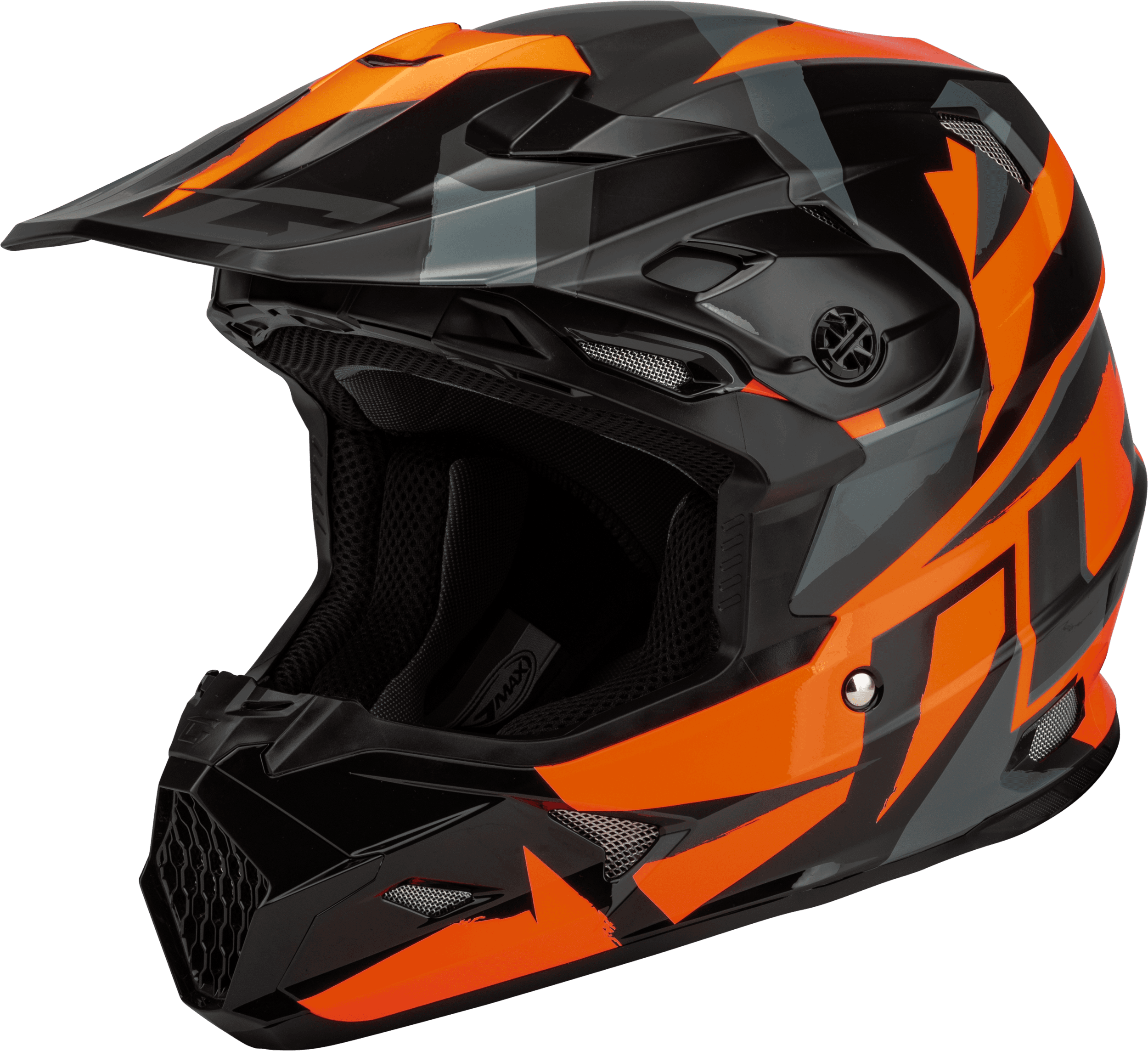 MX-96 SPLINTER HELMET BLACK/ORANGE SM