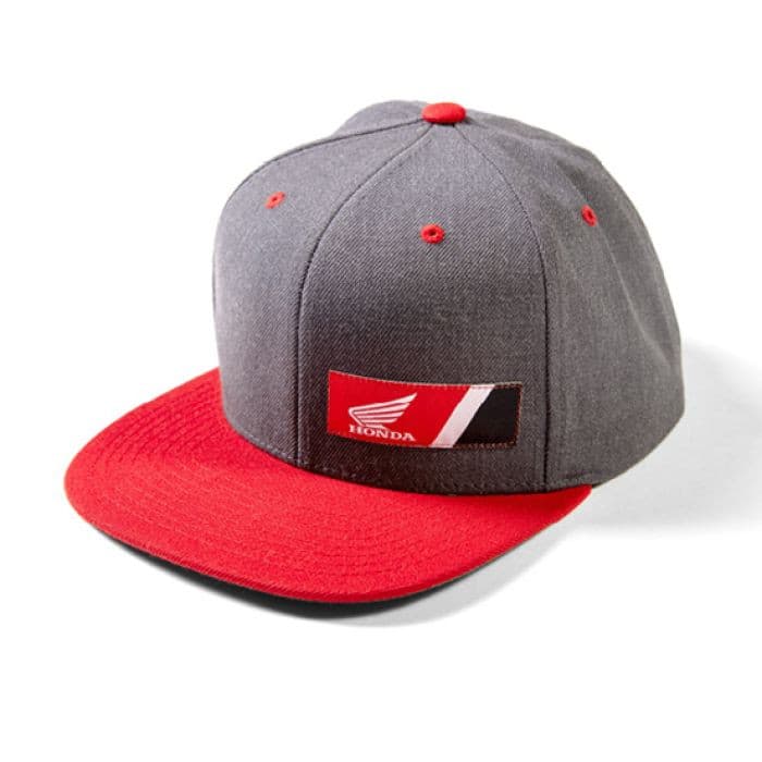 FACTORY EFFEX HONDA WEDGE SNAPBACK HAT / HTHR GRAY-RED