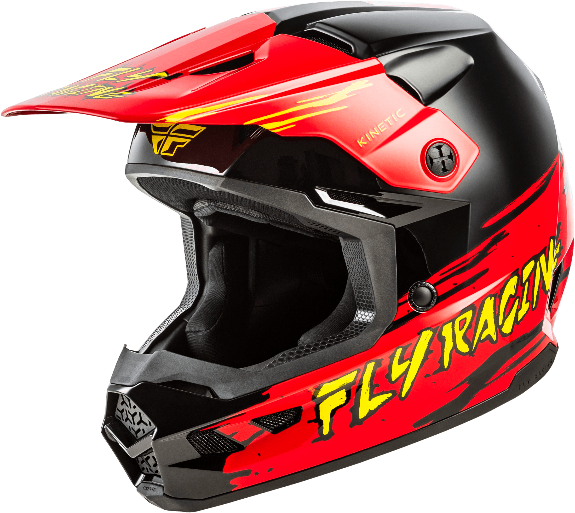 YOUTH KINETIC SURGE HELMET BLACK/RED/YELLOW YL