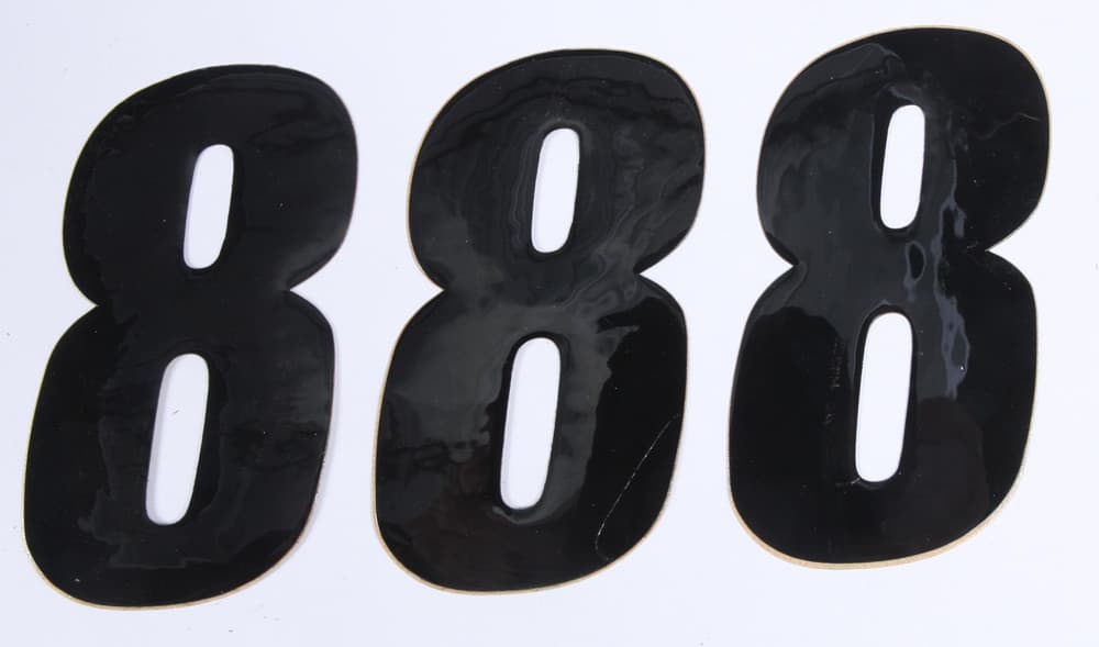 D-Cor Number 8 Black 4" 3/Pack