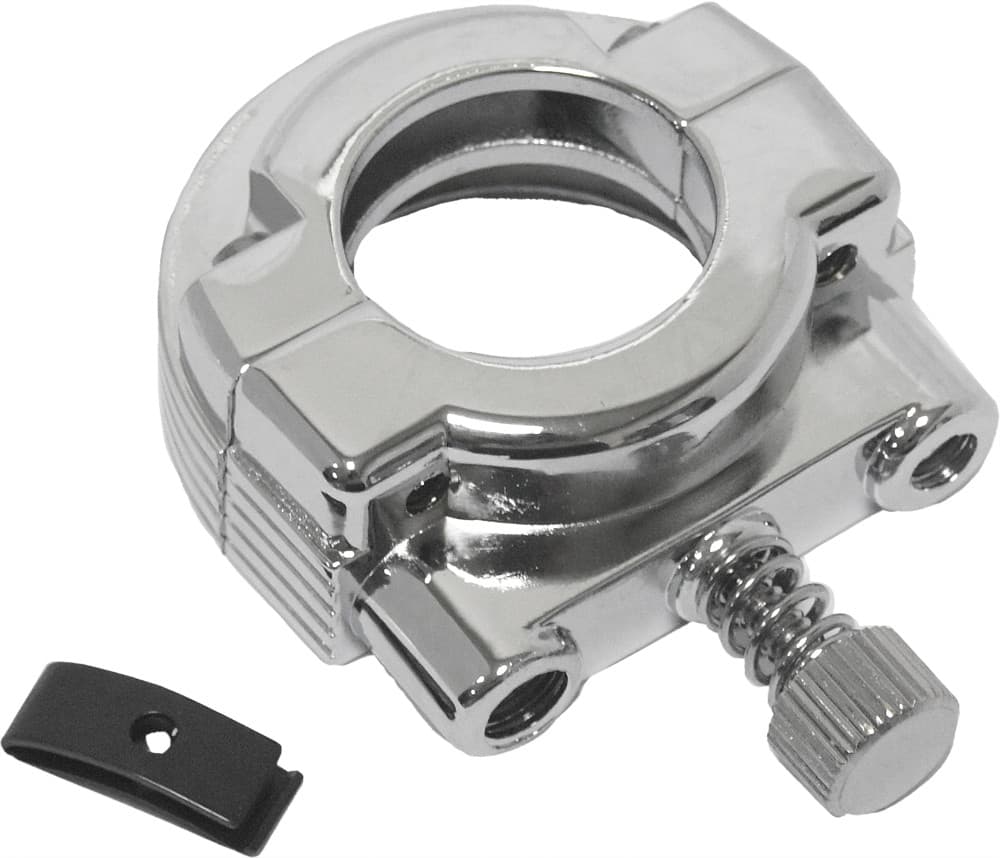 THROTTLE CLAMP DUAL CABLE SCREW IN CHROME